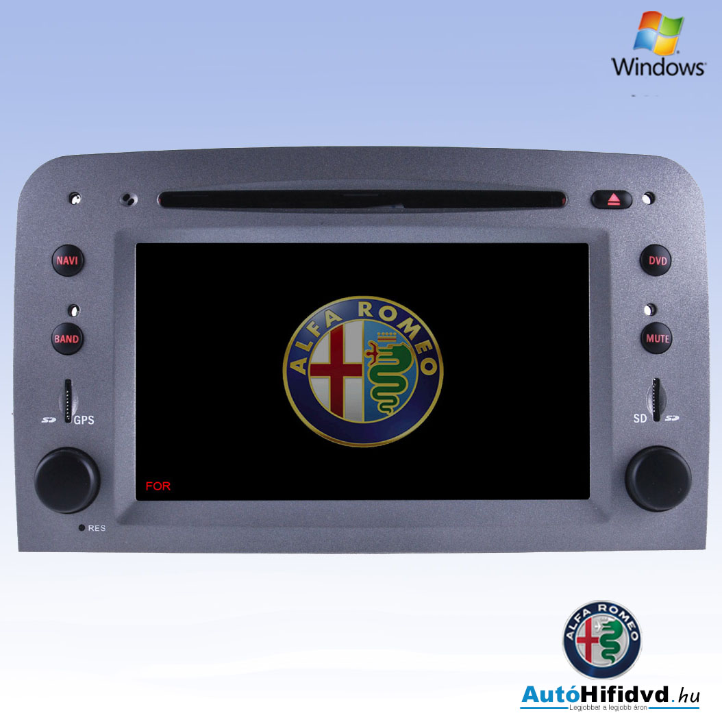 Garanciális ALFA ROMEO 147 Márka Specifikus AutóHifi Gyári Kinézetű Multimédia (Windows CE, Magyar Menü, Bluetooth)