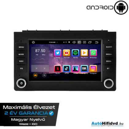 Új, Garanciális Saab 9-3 93 AutóHifi, Gyári Kinézetű Autórádió (SAAB 9-3 93 2005-2010) MárkaSpecifikus Multimédia (Magyar Nyelvű, 4 GB RAM) Android 14 GPS Navigáció (CARPLAY) (4G SIM)